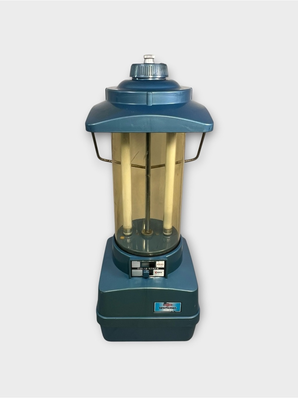 Vintage Ray-O-Vac Sportsman 360 Lantern – Blue Camping Fluorescent Light